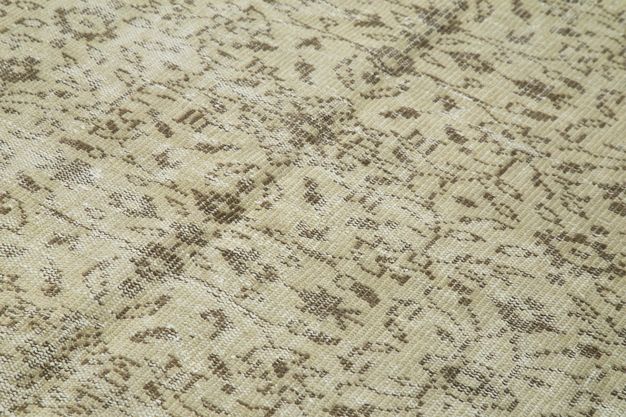 Handmade Wool Area Rug - Vintage Cotton Rug Beige 5'7'' x 8'5'' Durable Carpet