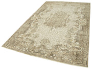 Vintage Wool Area Rug - Handmade Cotton Rug | Turkish Vintage Carpet 5'7" x 9'2"