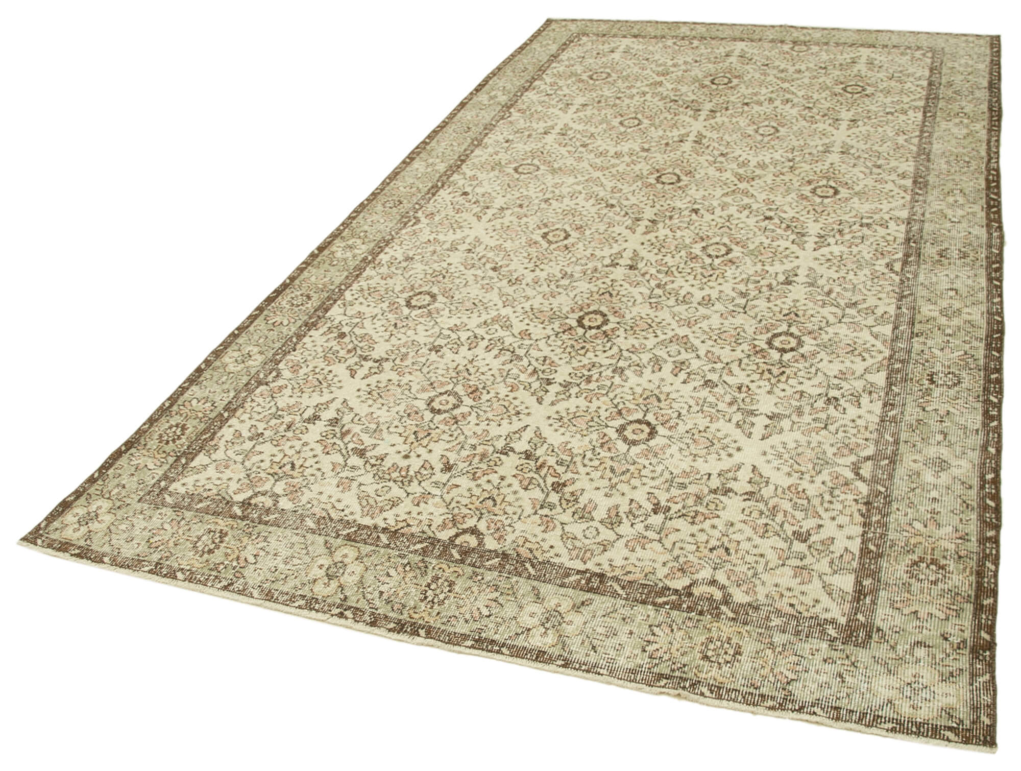 Handmade Wool Area Rug | Traditional Hand Knotted Rug – Beige Cotton Wool