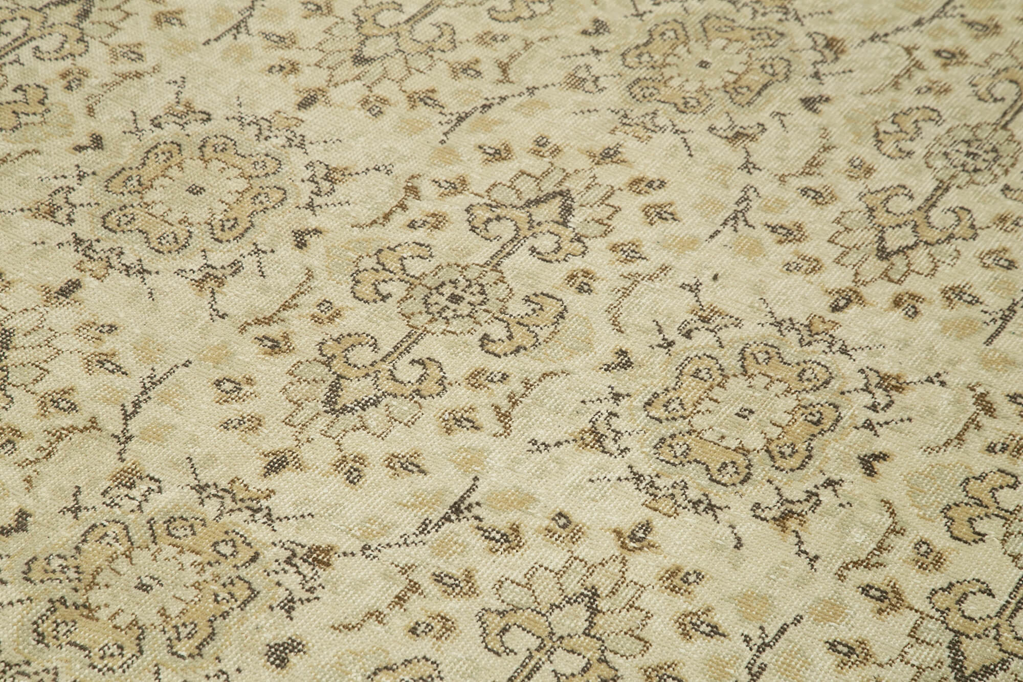 Vintage Wool Area Rug – Handmade Cotton Rug | Turkish Vintage Carpet 6'2''x10'2''