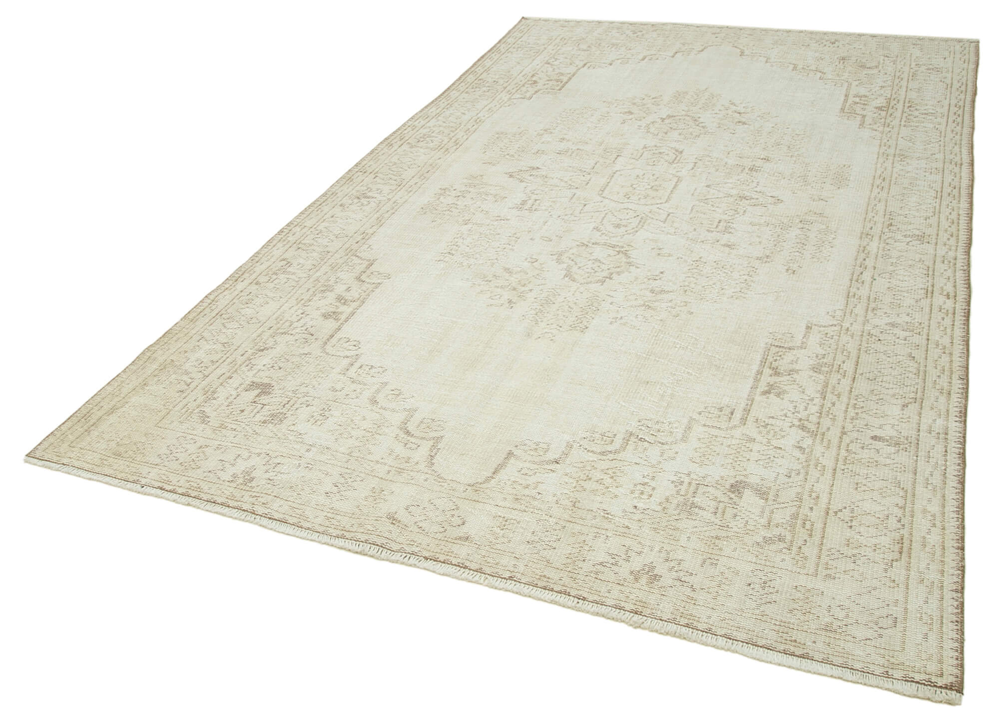 Vintage Wool Area Rug | Hand Knotted Area Rug with Durable Cotton Weave 6'3''x10'4''