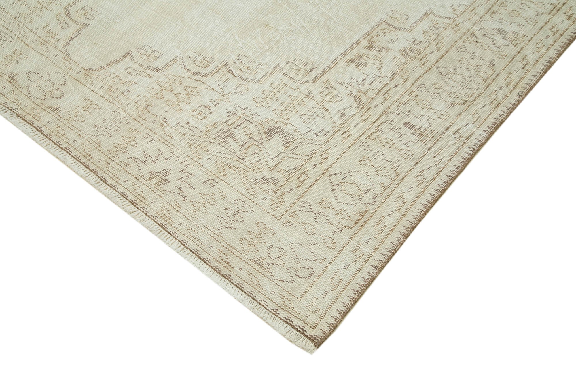 Vintage Wool Area Rug | Hand Knotted Area Rug with Durable Cotton Weave 6'3''x10'4''
