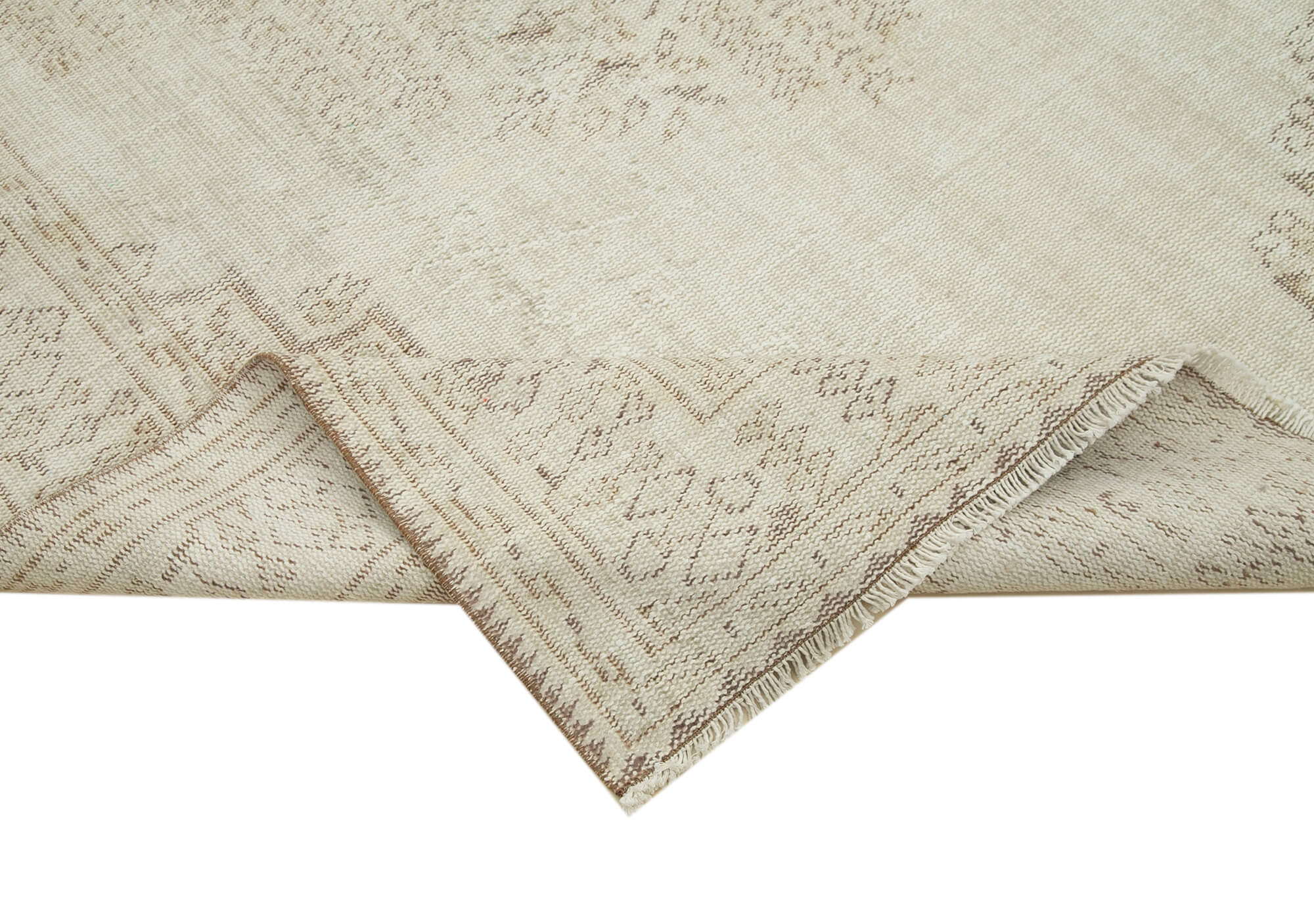 Vintage Wool Area Rug | Hand Knotted Area Rug with Durable Cotton Weave 6'3''x10'4''