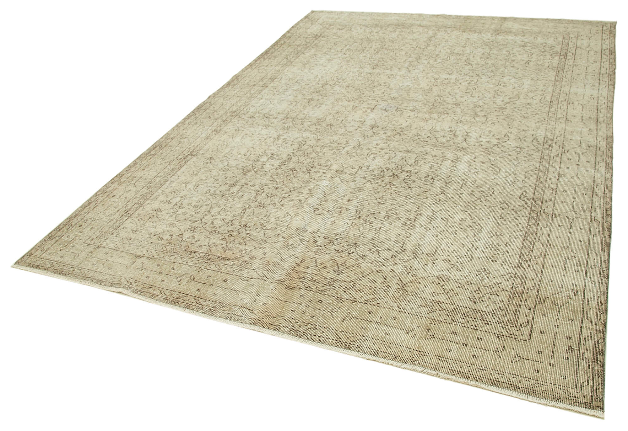 Handmade Wool Area Rug – Vintage Cotton Rug | Neutral Beige Rustic Home Decor