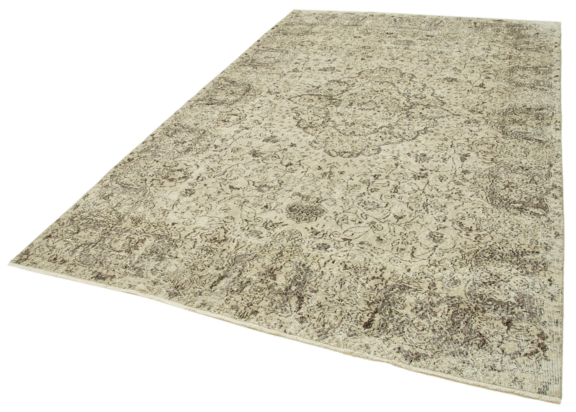 Vintage Cotton Wool Rug – Handmade Area Rug 6'6'' x 10'4'' With Soft Wool Texture