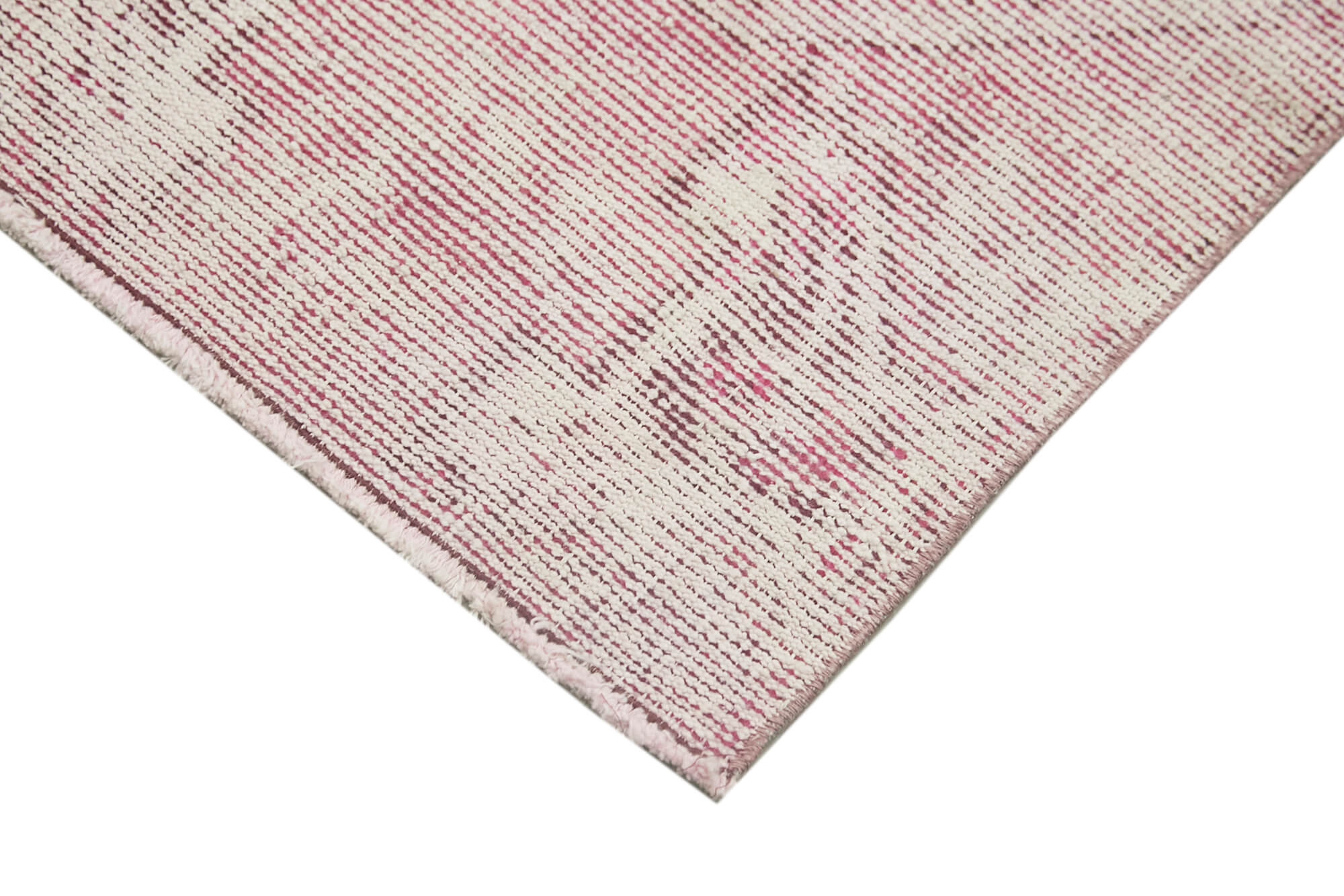 Handmade Vintage Area Rug - Overdyed Wool Rug Pink 1'7" x 2'7" Cotton Wool Blend