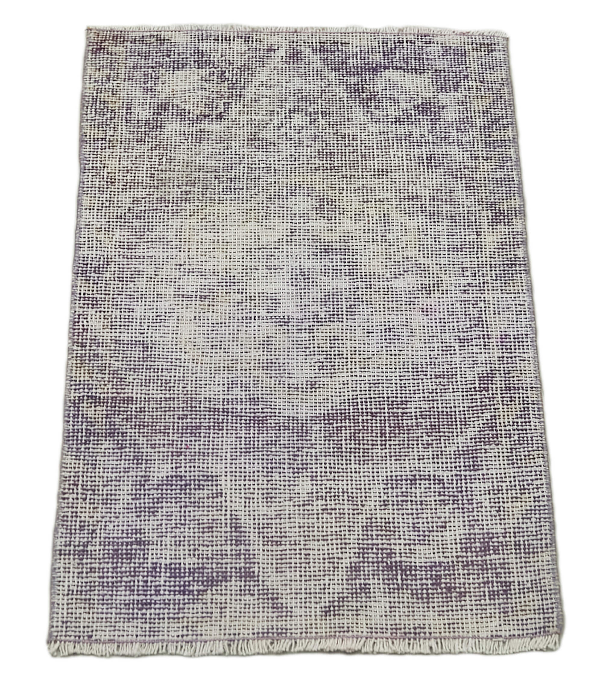 Vintage Handmade Area Rug – Overdyed Purple Wool Cotton Carpet | Bohemian Floor Covering
