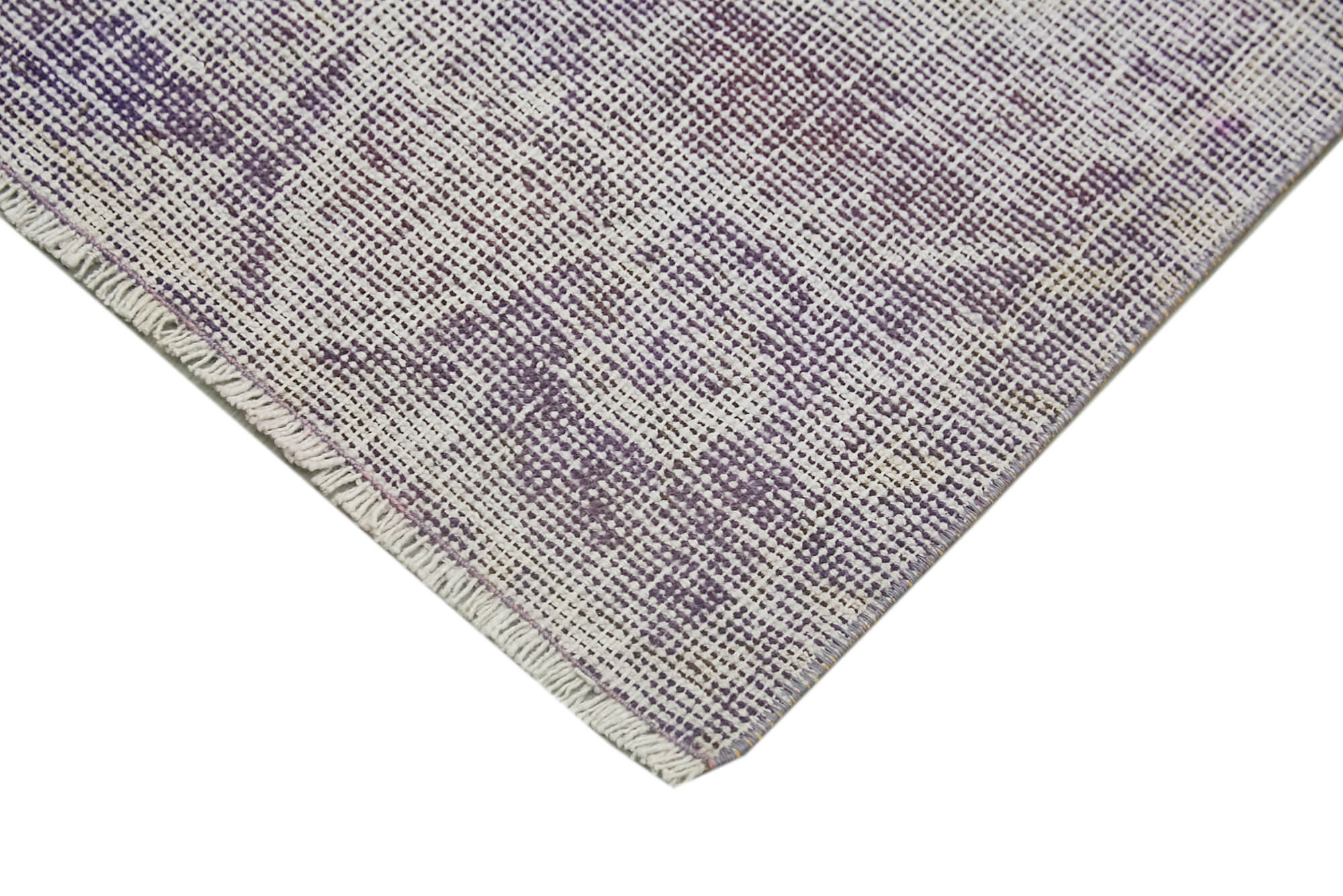 Vintage Handmade Area Rug – Overdyed Purple Wool Cotton Carpet | Bohemian Floor Covering