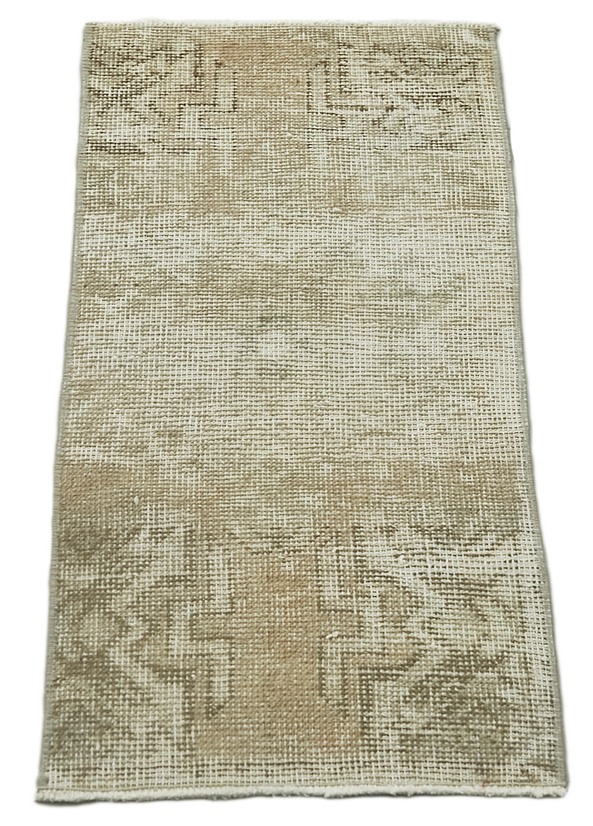 Handmade Vintage Area Rug – Overdyed Turkish Hand Knotted Cotton Wool Carpet 1'3''x2'10''