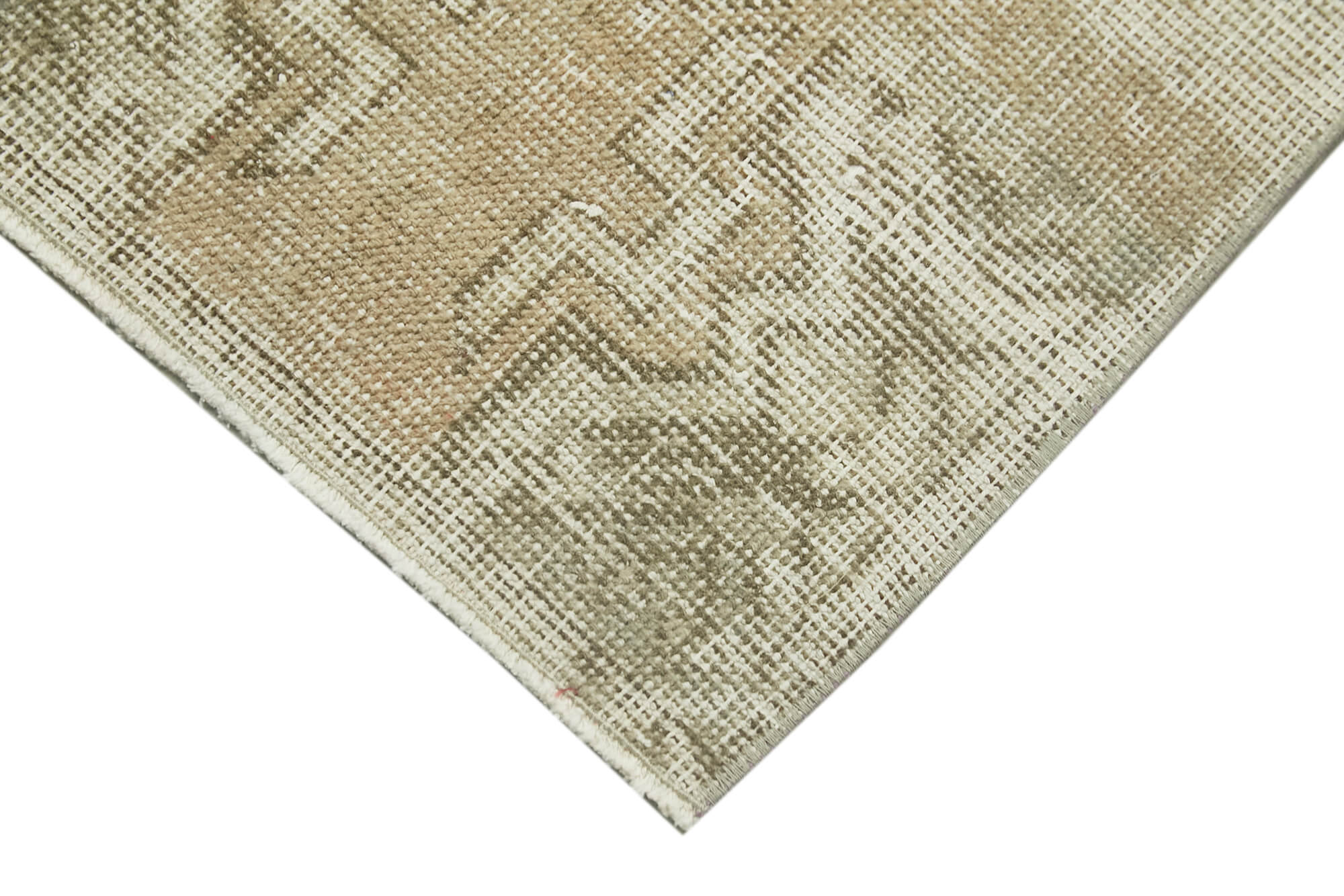 Handmade Vintage Area Rug – Overdyed Turkish Hand Knotted Cotton Wool Carpet 1'3''x2'10''