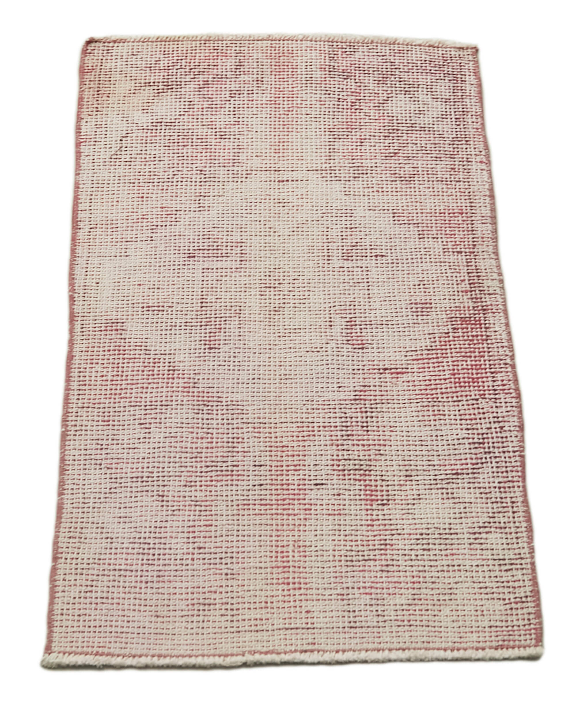 Vintage Area Rug - Handmade Wool Rug Overdyed Pink Cotton Wool Carpet 1'5''x2'10''