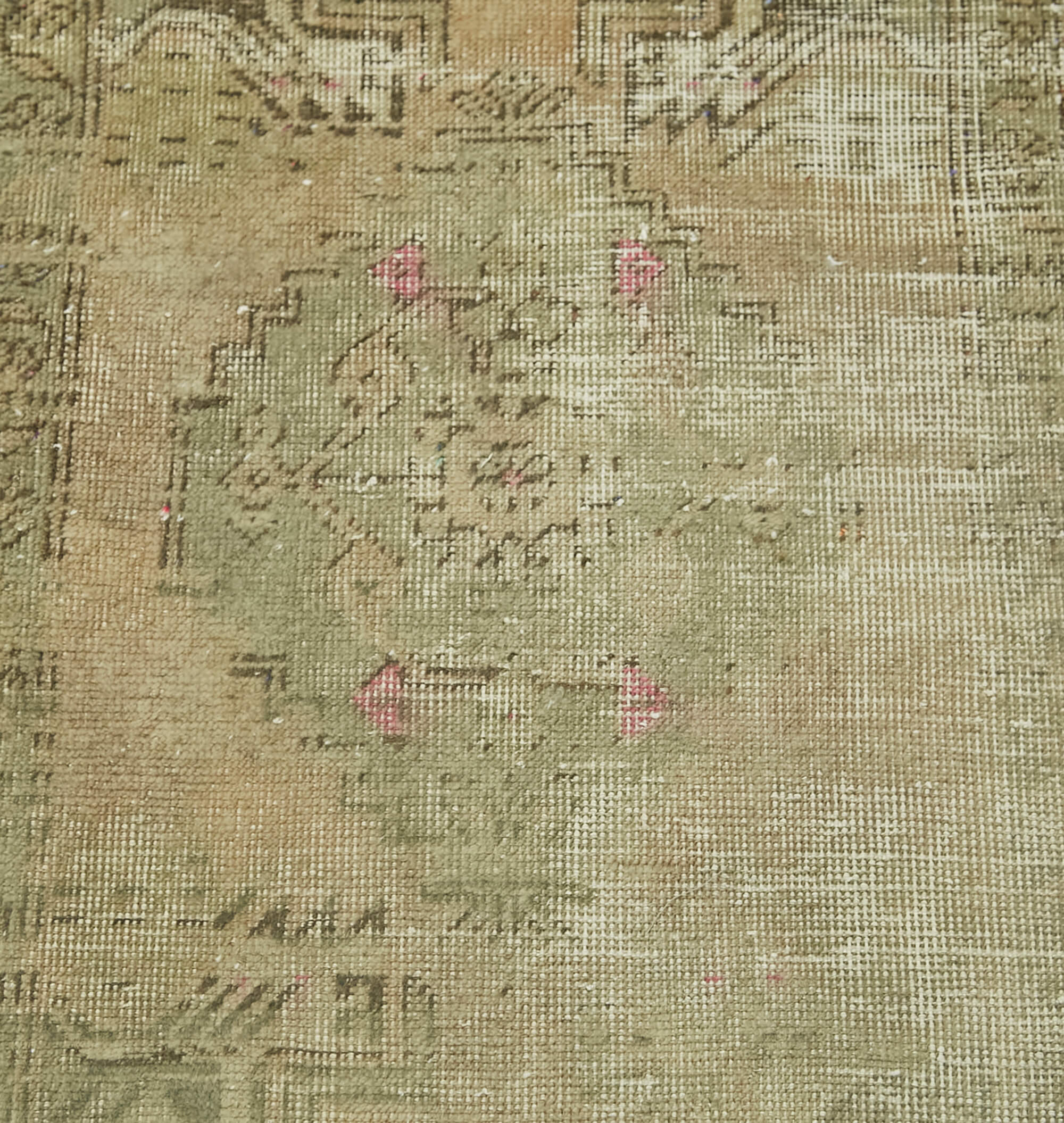 Handmade Area Rug – Overdyed Vintage Cotton Wool Turkish Hand Knotted Carpet 1'8'' x 3'2''