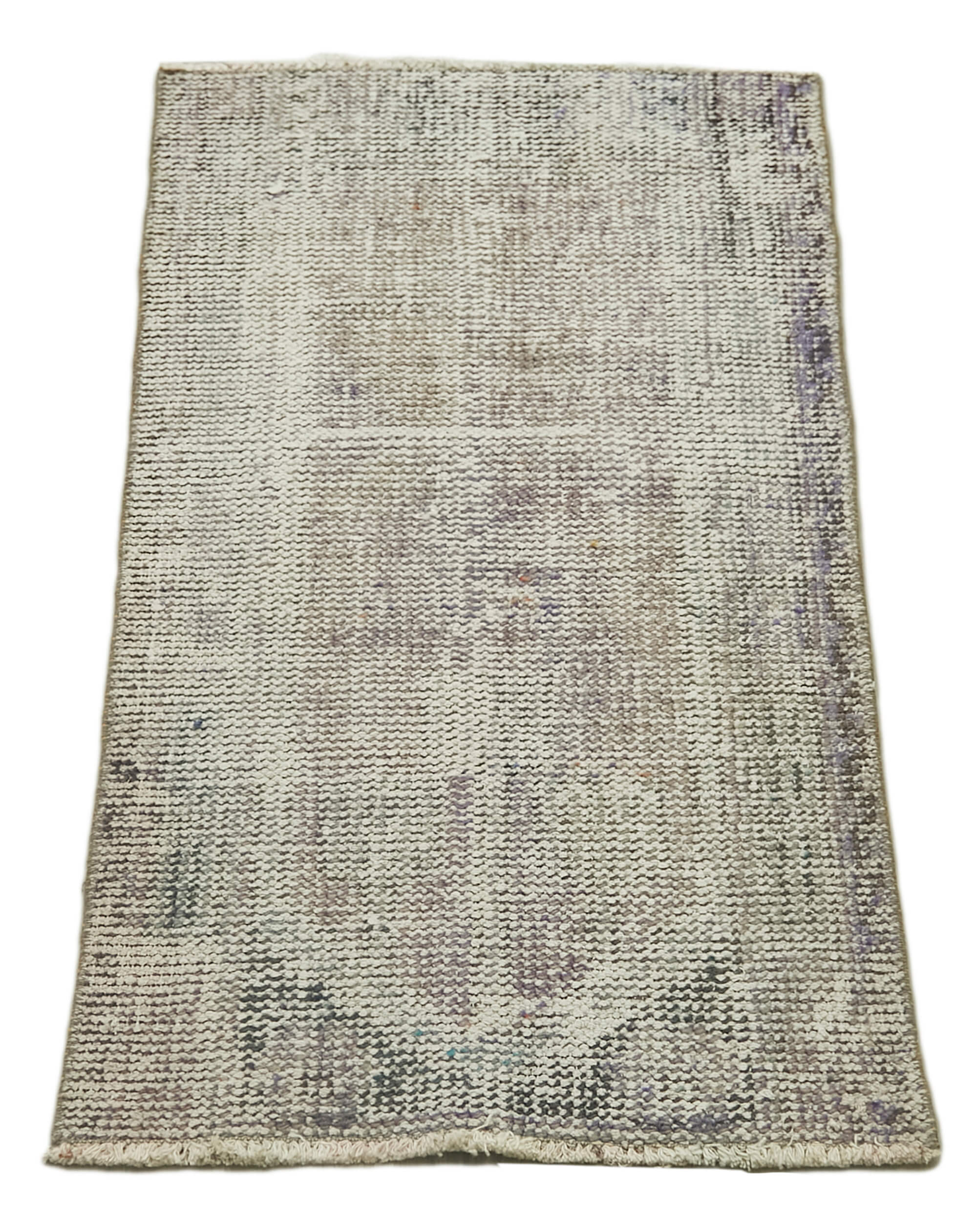 Handmade Vintage Area Rug - Overdyed Wool Rug, Purple Cotton Wool Carpet 1'9''x3'3''