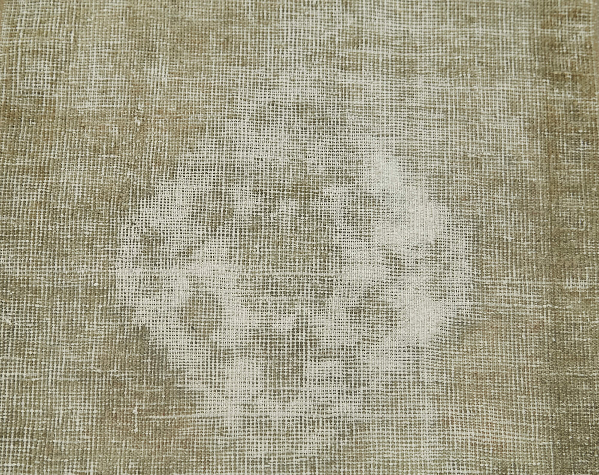 Handmade Area Rug – Overdyed Vintage Cotton Wool Carpet 1'6'' x 2'10'' Beige