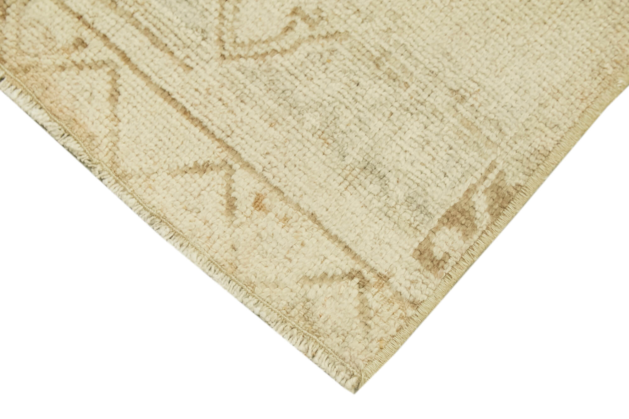 Vintage Handmade Area Rug – Overdyed Beige Cotton Wool Rug 1'5'' x 3'1''