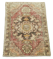 Handmade Vintage Area Rug – Overdyed Wool Rug | Cotton Wool Carpet, Small Area Rugs