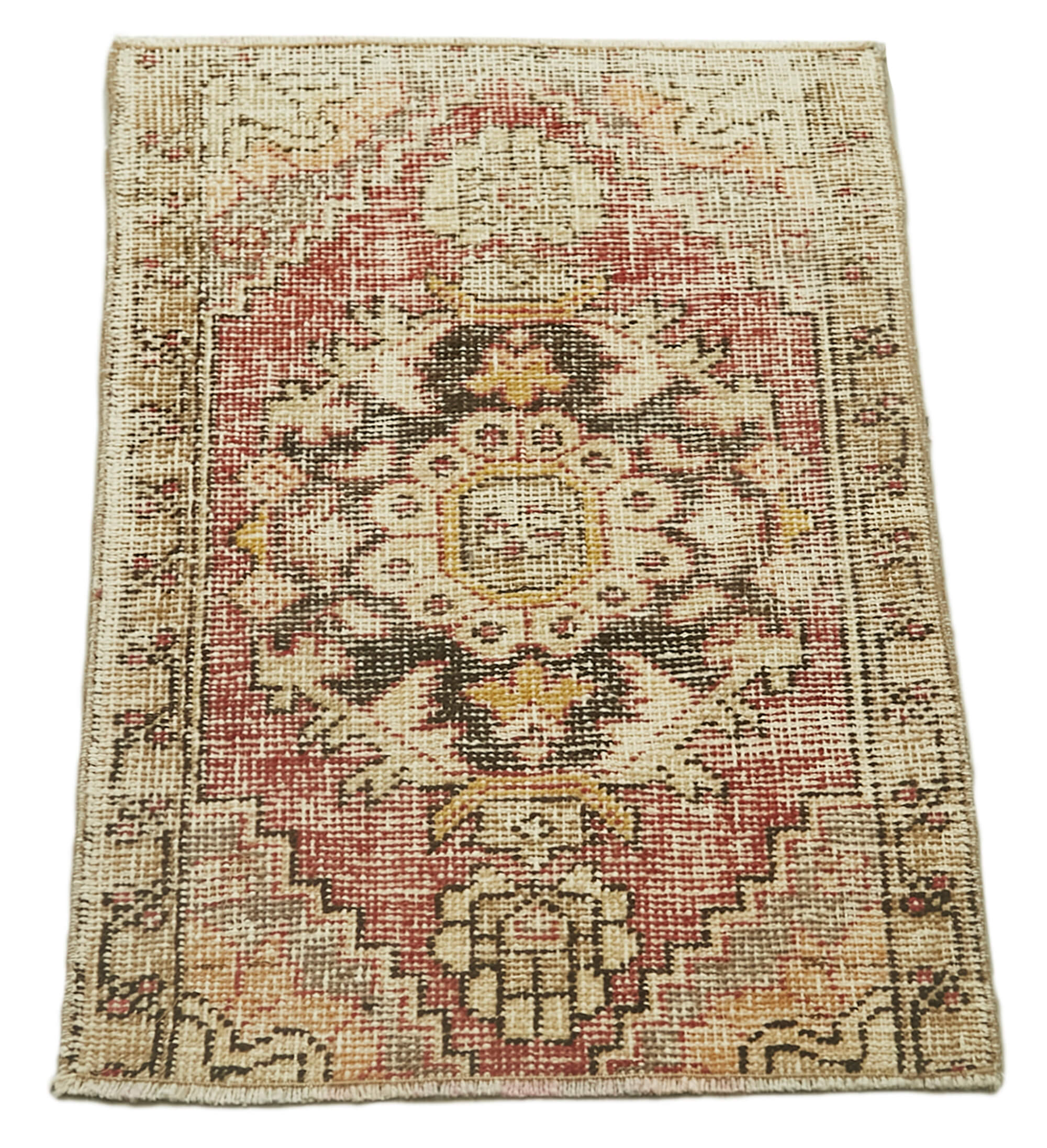 Handmade Vintage Area Rug – Overdyed Wool Rug | Cotton Wool Carpet, Small Area Rugs