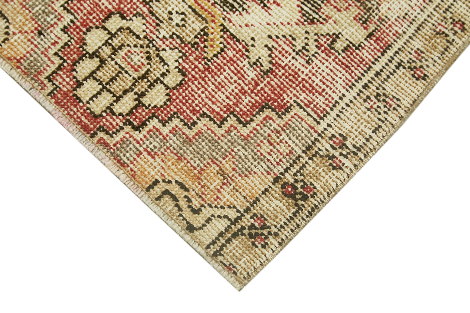 Handmade Vintage Area Rug – Overdyed Wool Rug | Cotton Wool Carpet, Small Area Rugs