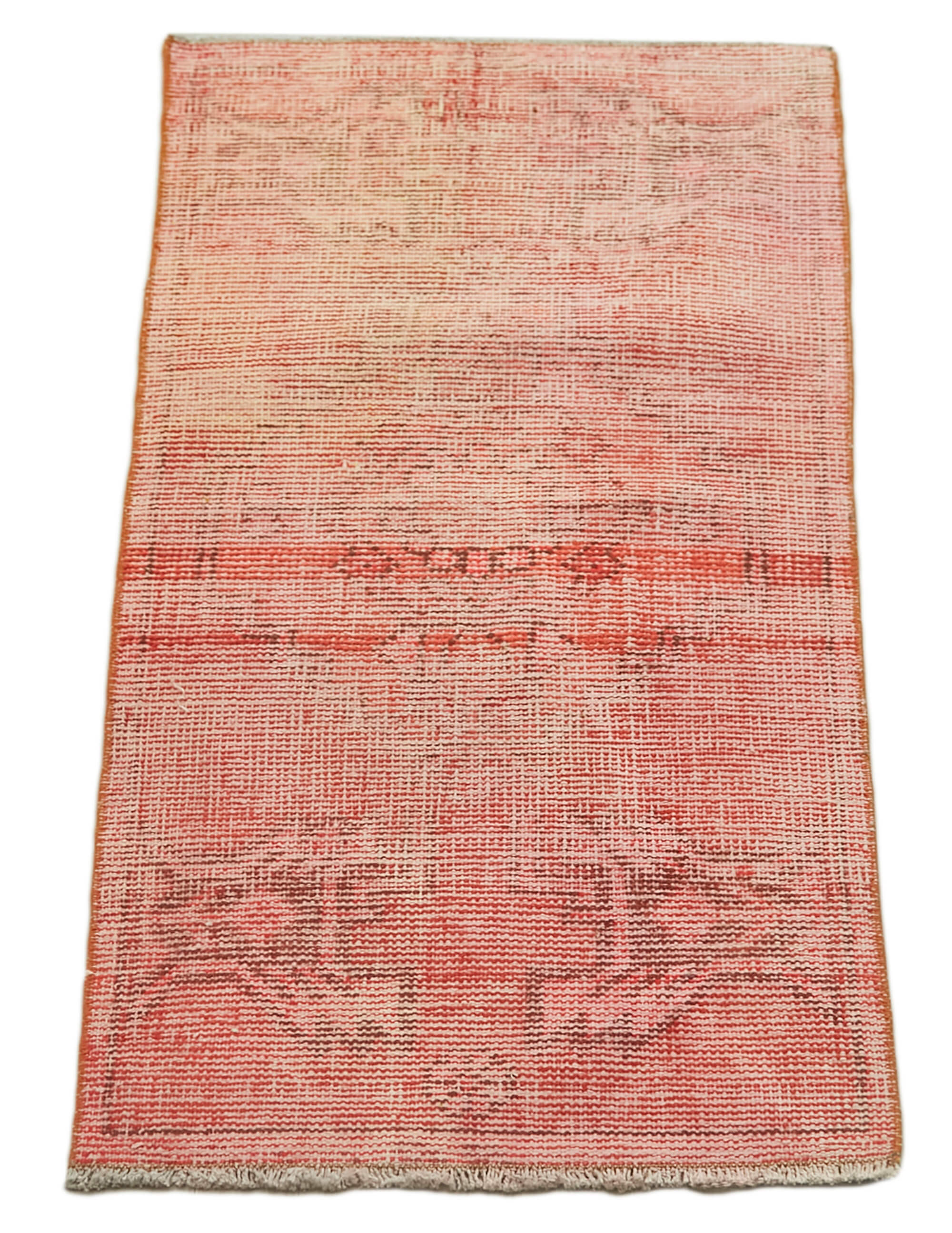 Vintage Area Rug | Turkish Hand Knotted Overdyed Red Handmade Wool Rug 1'6''x3'1''