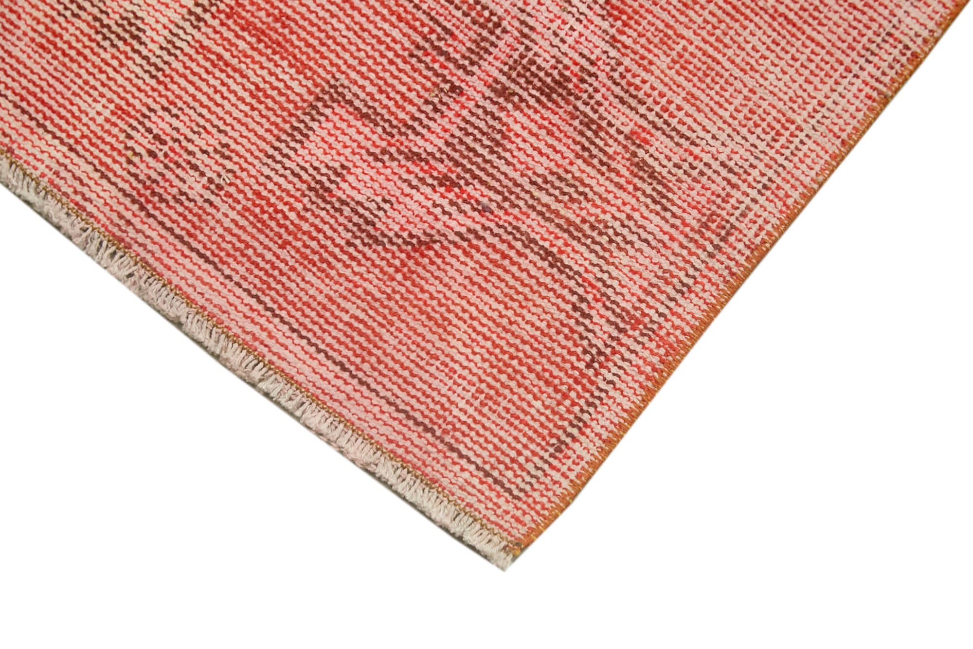 Vintage Area Rug | Turkish Hand Knotted Overdyed Red Handmade Wool Rug 1'6''x3'1''