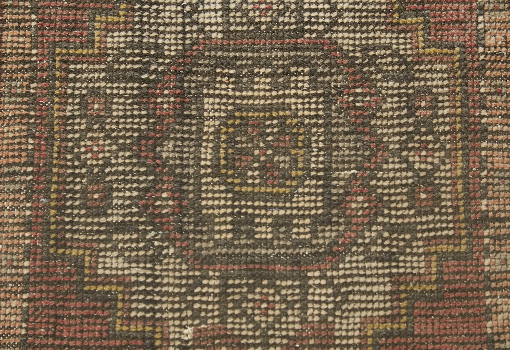 Vintage Wool Area Rug – Handmade Overdyed Burgundy Cotton Wool Rug 1'5''x2'11''