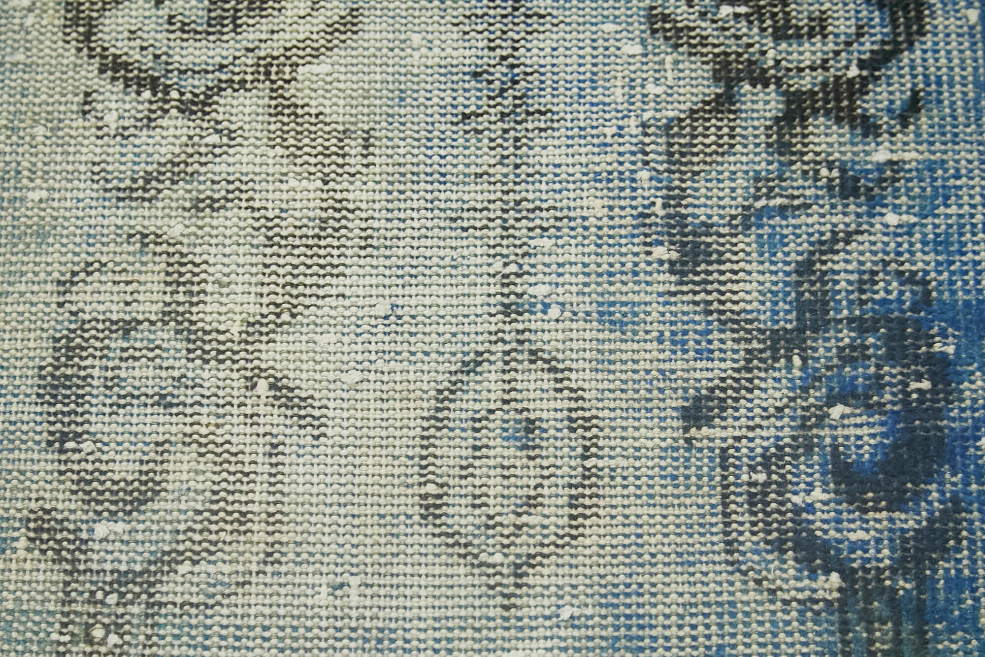 Vintage Area Rug – Handmade Wool Rug Blue Overdyed Carpet 2'1''x3'10''