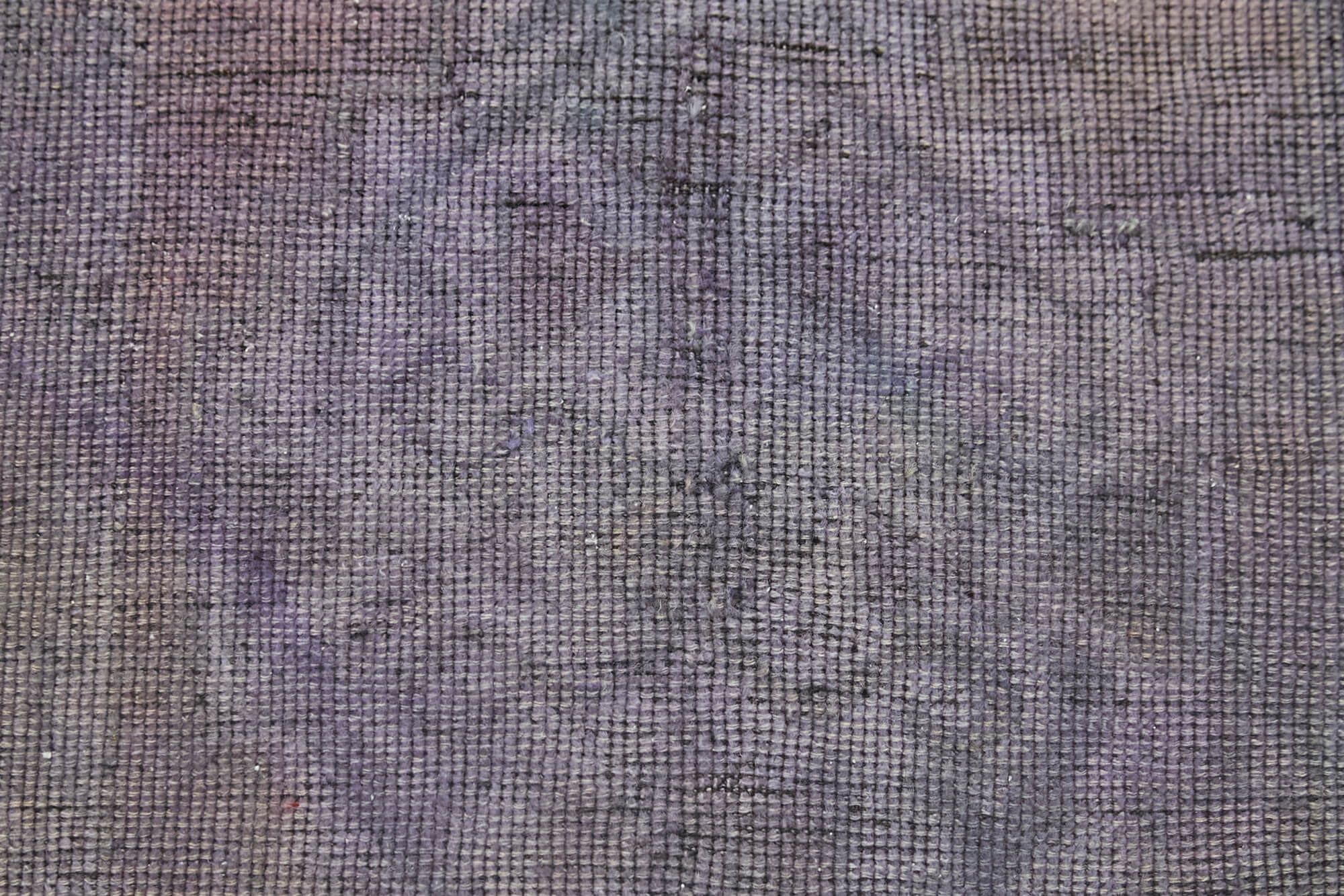 Vintage Wool Area Rug - Handmade Cotton Wool Blend Overdyed Purple Carpet 1'8''x3'2''
