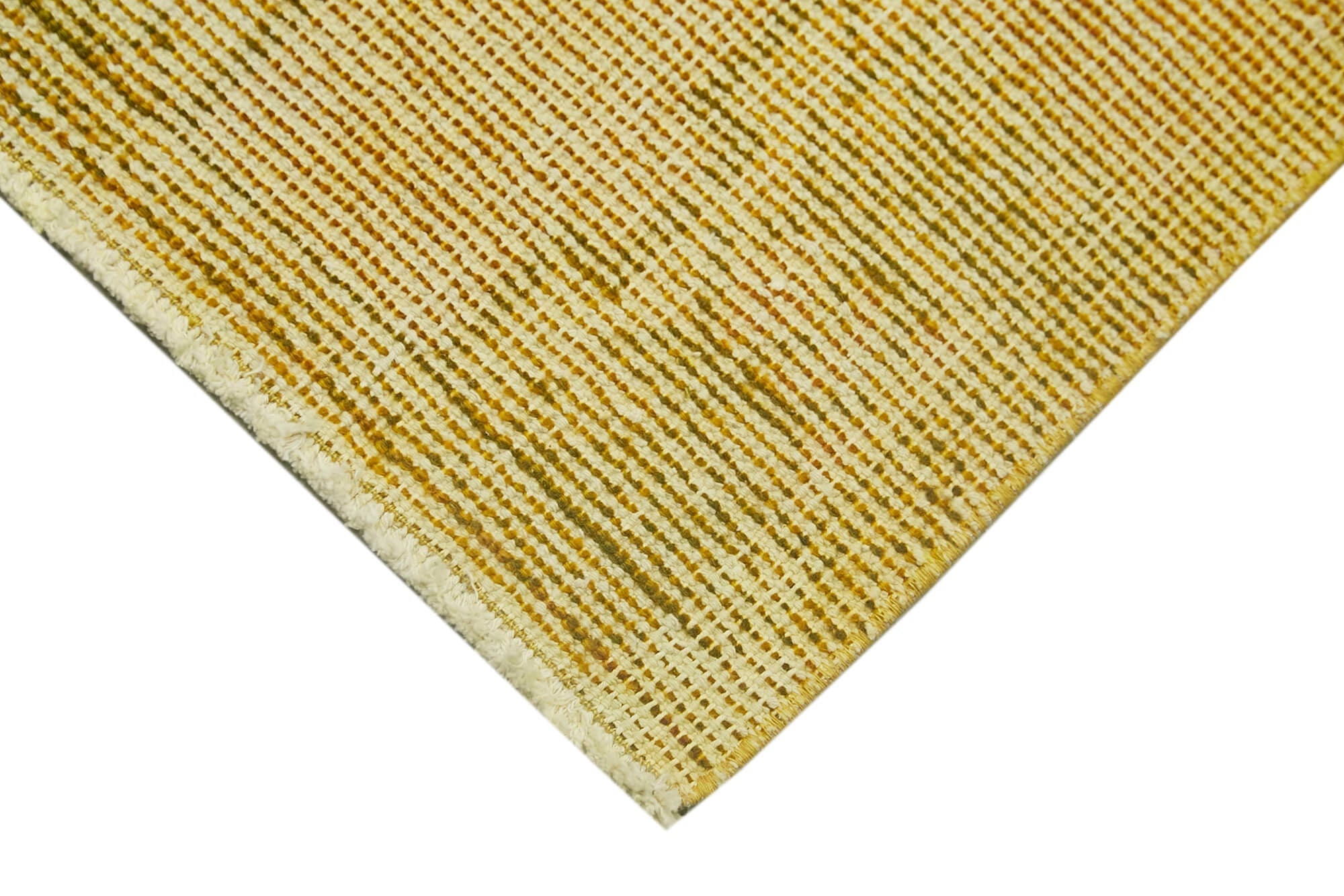 Vintage Cotton Wool Rug – Handmade Area Rug | Overdyed Yellow Turkish Carpet 1'6''x2'6''