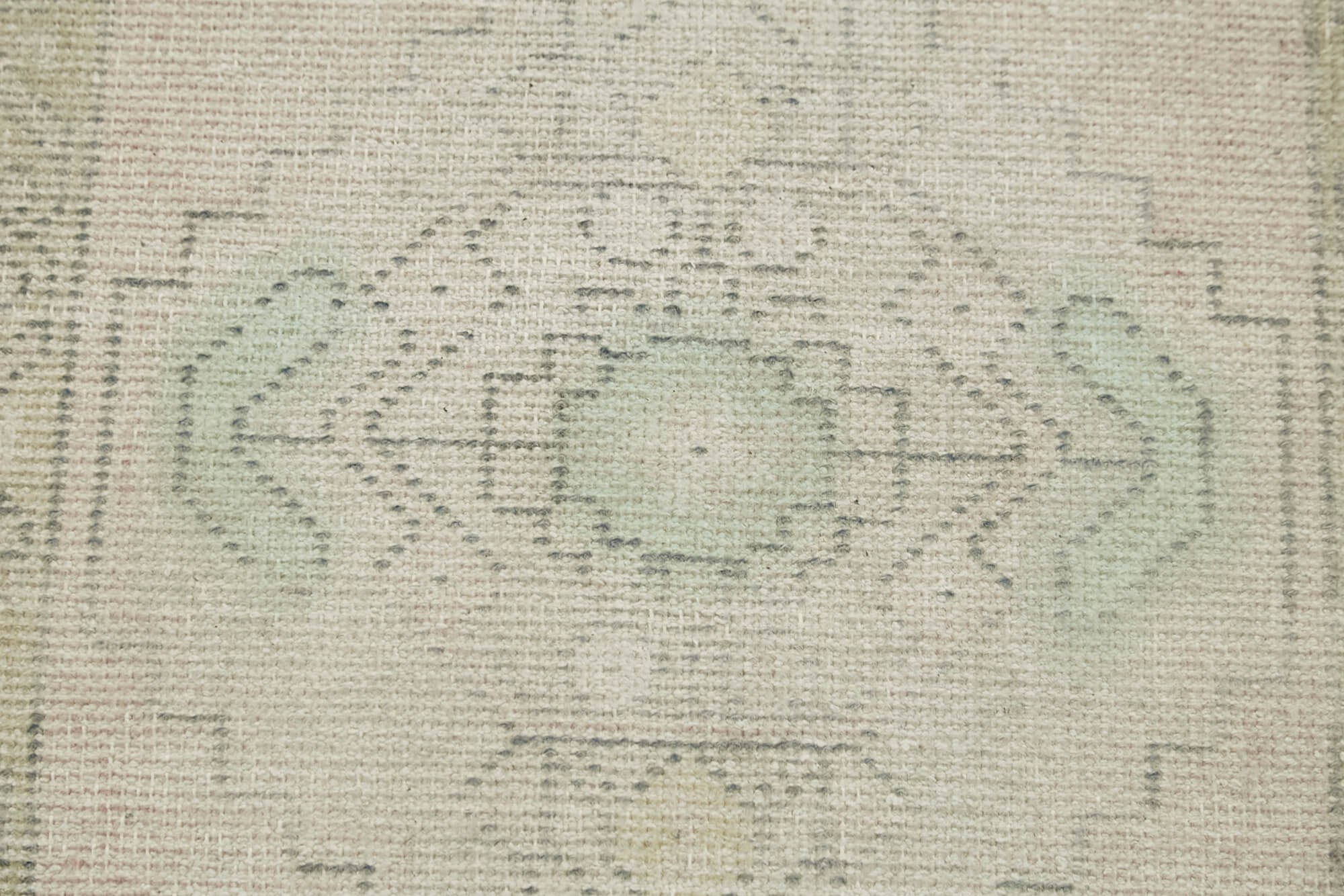 Vintage Handmade Area Rug – Hand Woven Rug Overdyed Beige 1x3 Ft Cotton Wool