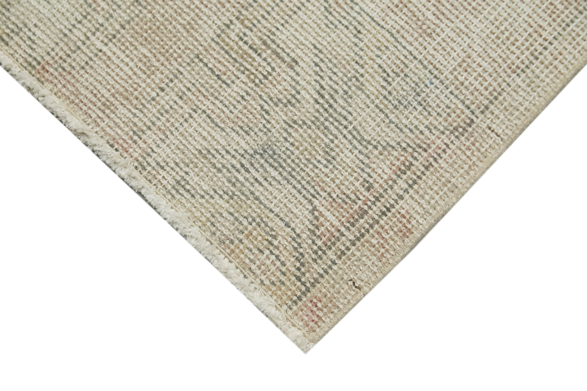 Handmade Vintage Area Rug | Small Decorative Overdyed Beige Turkish Wool Carpet 1'7''x2'8''