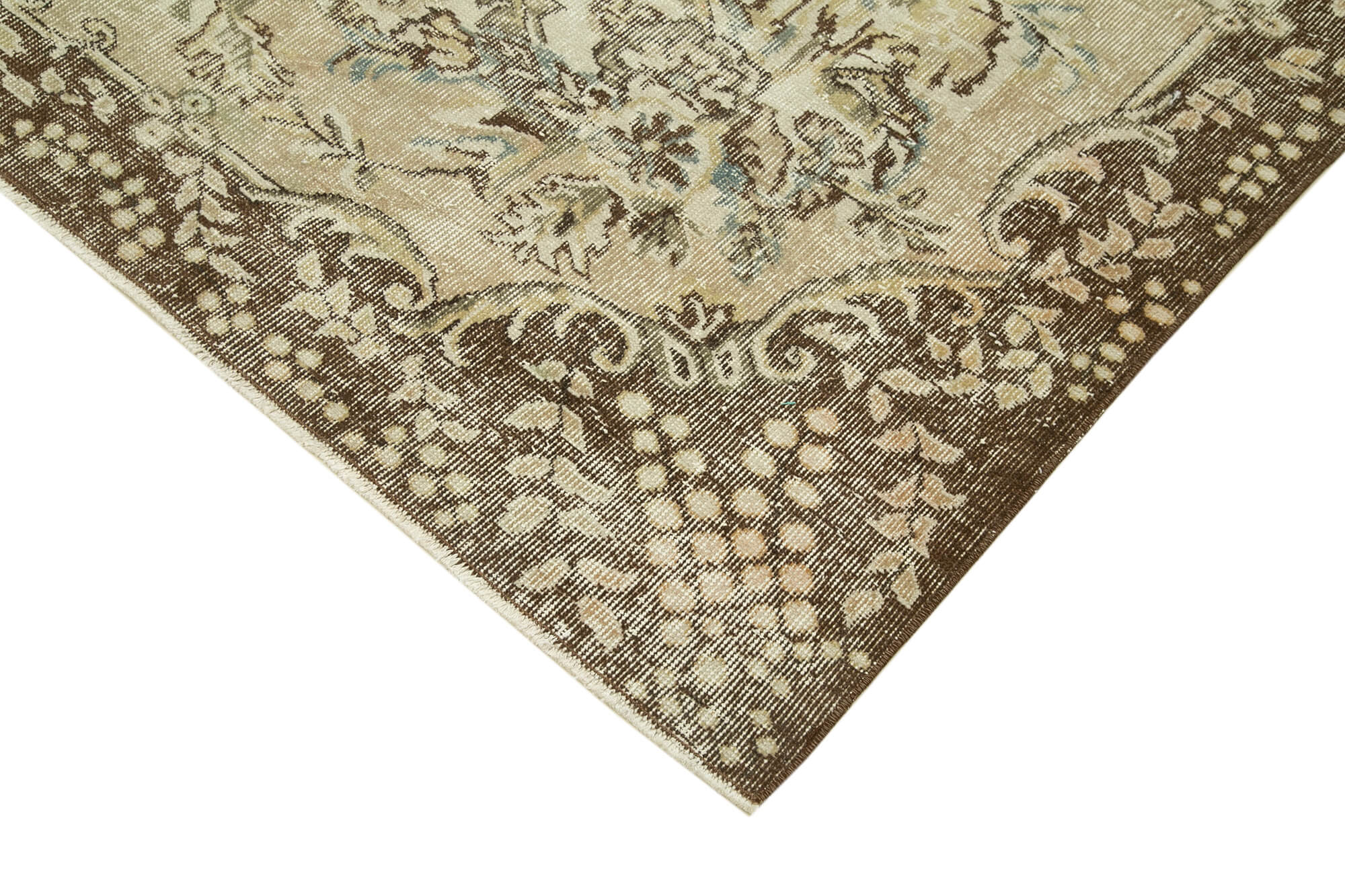 Handmade Wool Area Rug – Vintage Cotton Rug, Turkish Wool Carpet 6'9''x10'1''