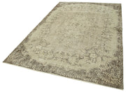 Handmade Vintage Area Rug | Durable Handwoven Cotton Wool Blend | Traditional Beige Wool Carpet