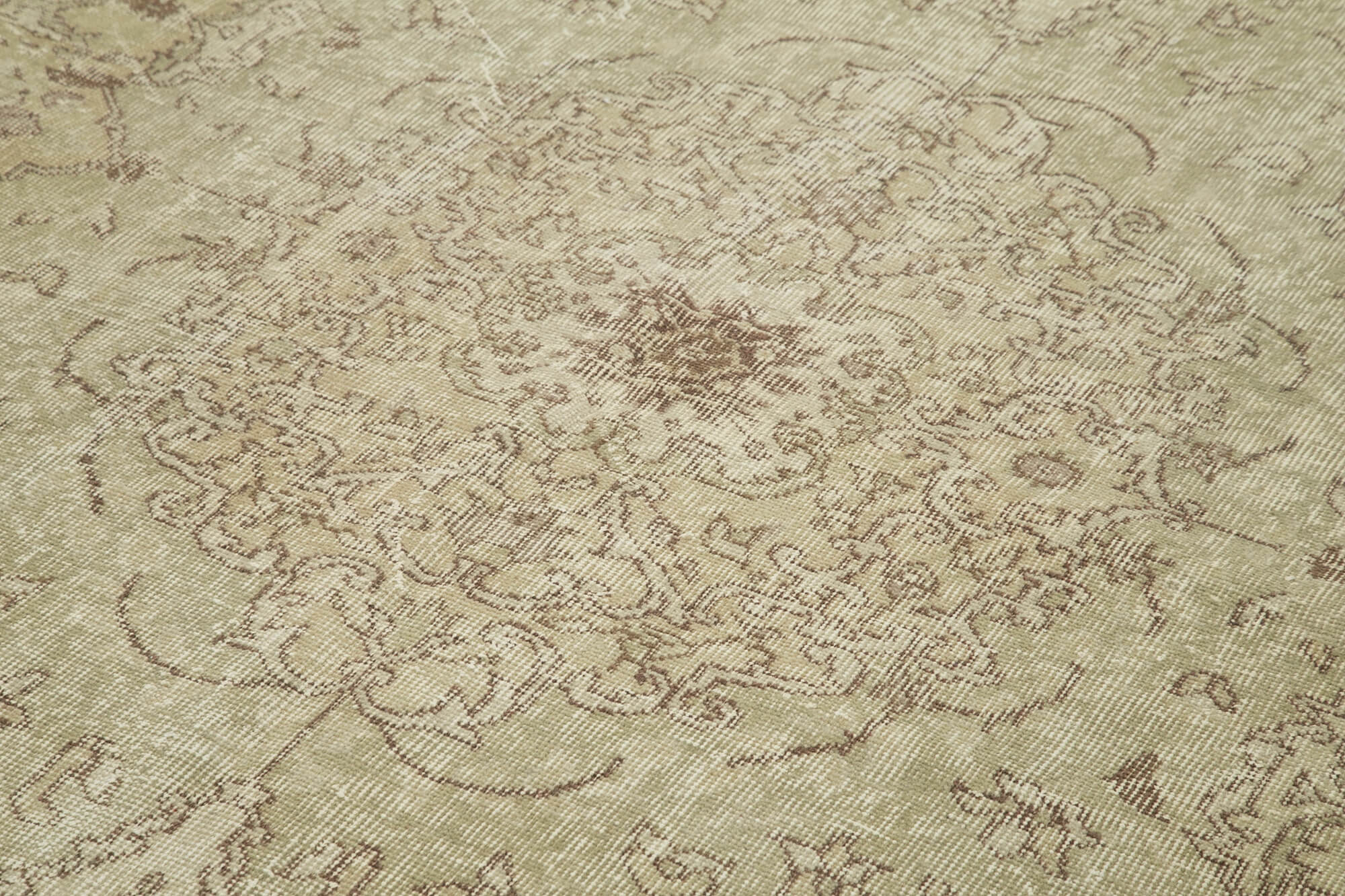 Handmade Wool Area Rug | Durable Cotton Weave Vintage Cotton Rug, Beige Area Carpet 5'8''x9'6''