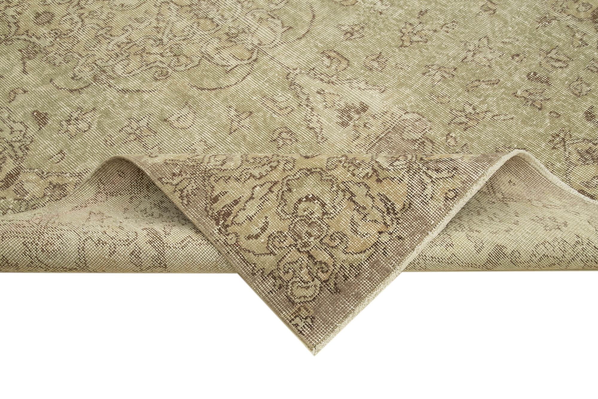 Handmade Wool Area Rug | Durable Cotton Weave Vintage Cotton Rug, Beige Area Carpet 5'8''x9'6''