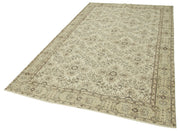 Handmade Wool Area Rug | Traditional Hand Knotted Turkish Area Rug Beige