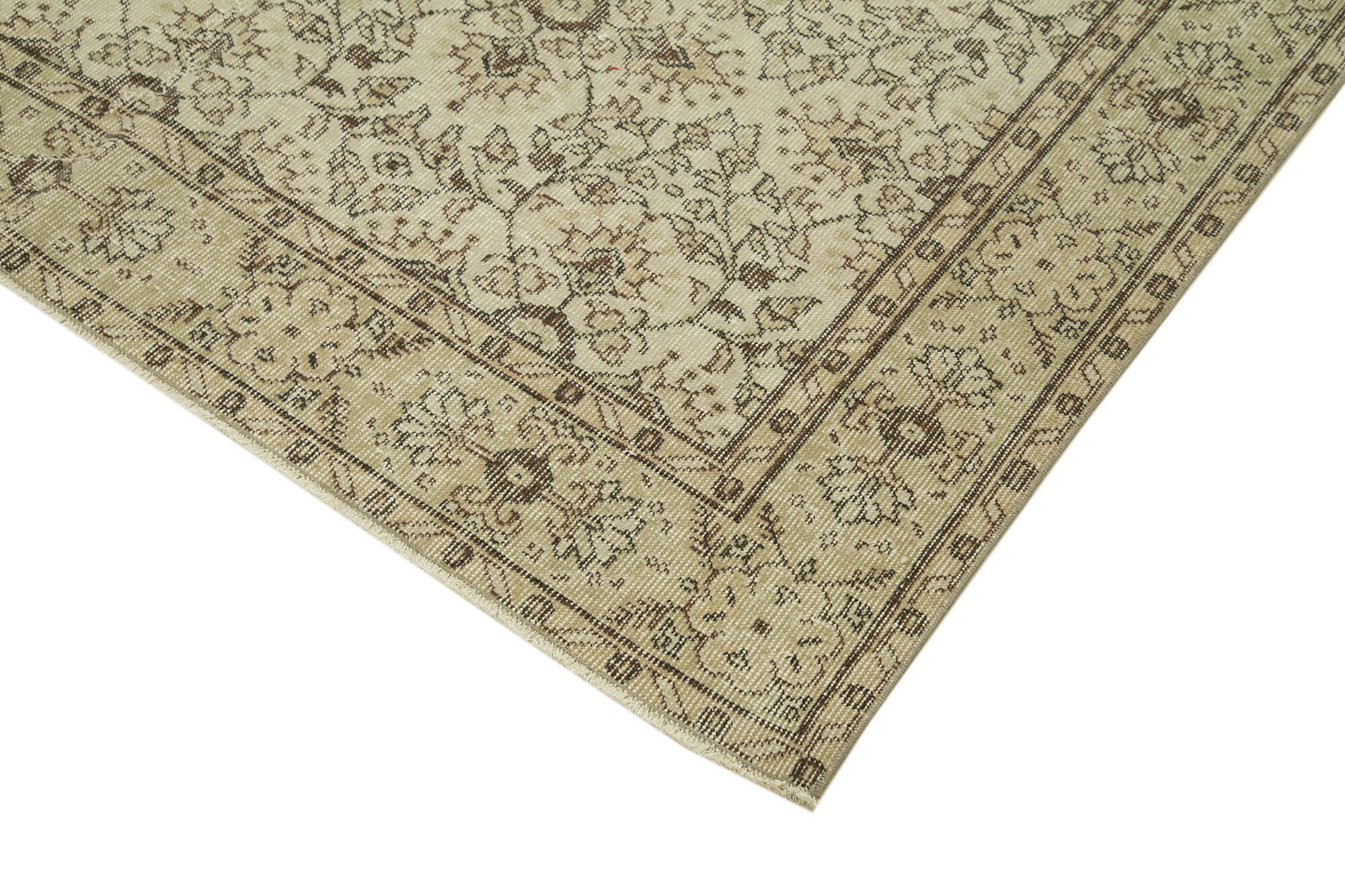 Handmade Wool Area Rug | Traditional Hand Knotted Turkish Area Rug Beige