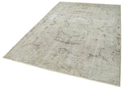 Handmade Vintage Area Rug – Overdyed Wool Rug, Grey Area Carpet 5'11''x8'11''