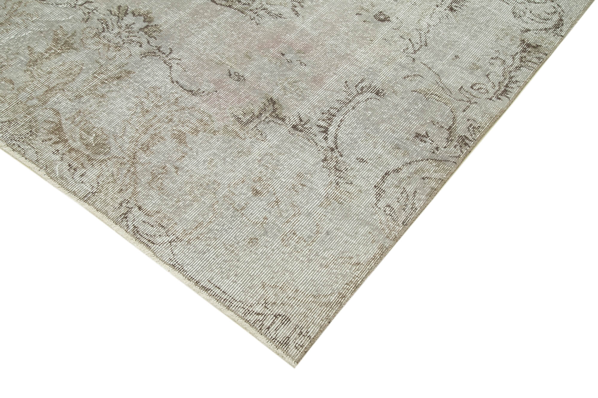 Handmade Vintage Area Rug – Overdyed Wool Rug, Grey Area Carpet 5'11''x8'11''