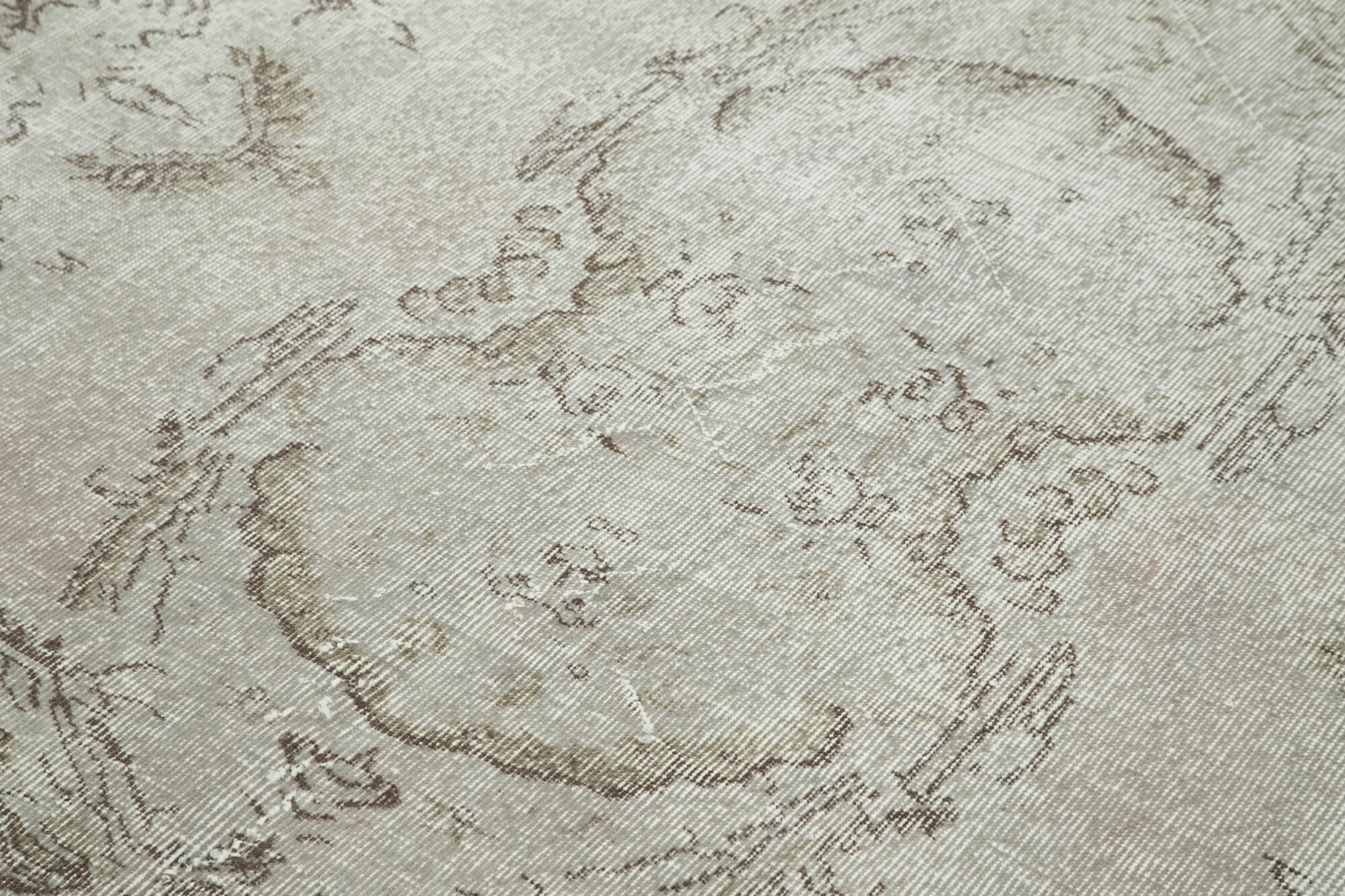 Handmade Vintage Area Rug – Overdyed Wool Rug, Grey Area Carpet 5'11''x8'11''