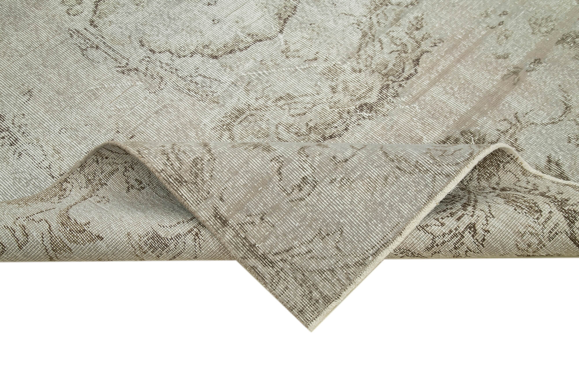 Handmade Vintage Area Rug – Overdyed Wool Rug, Grey Area Carpet 5'11''x8'11''