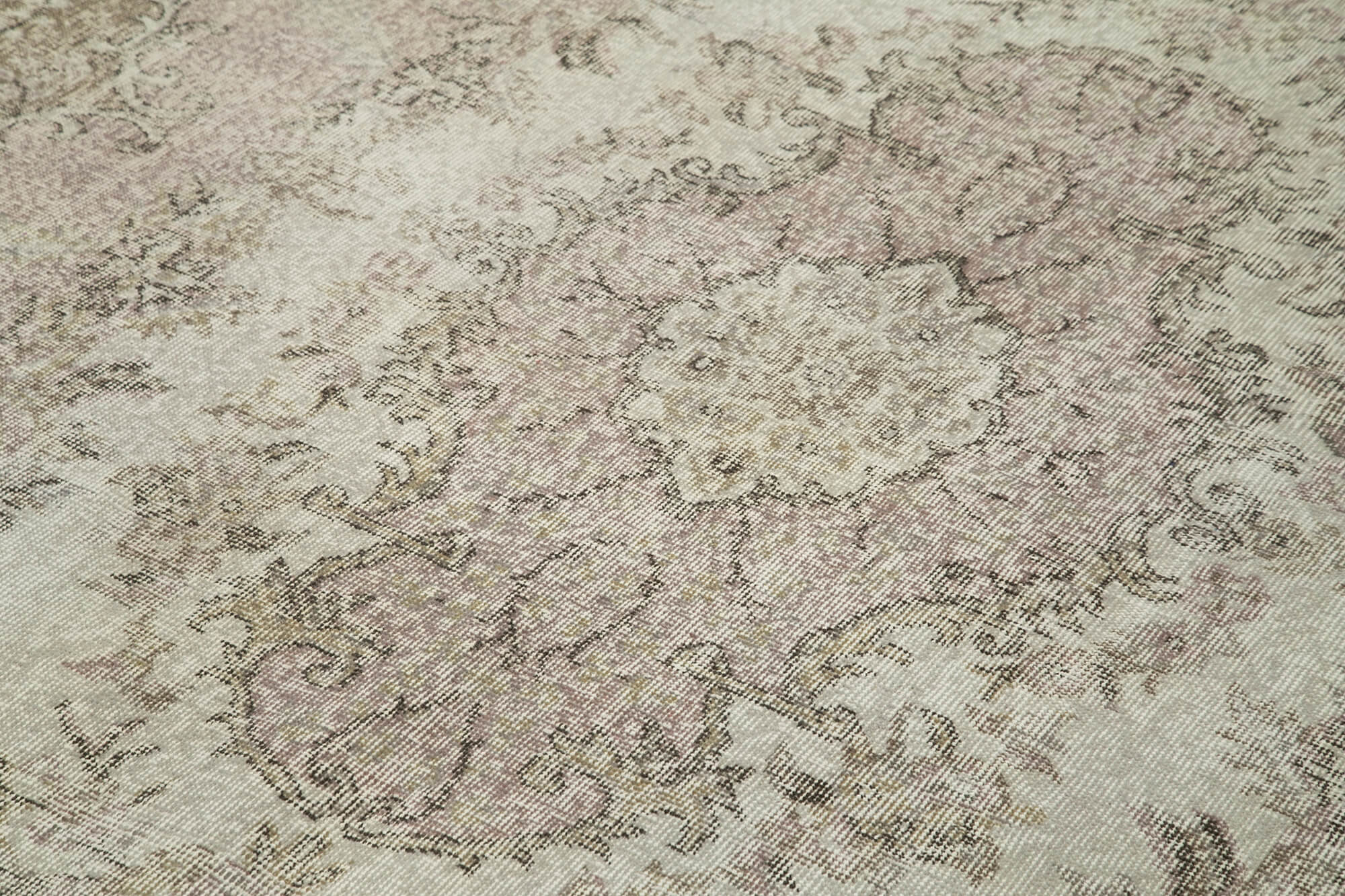 Vintage Wool Area Rug – Handmade Cotton Rug Overdyed Vintage Carpet 6'4" x 10'0"