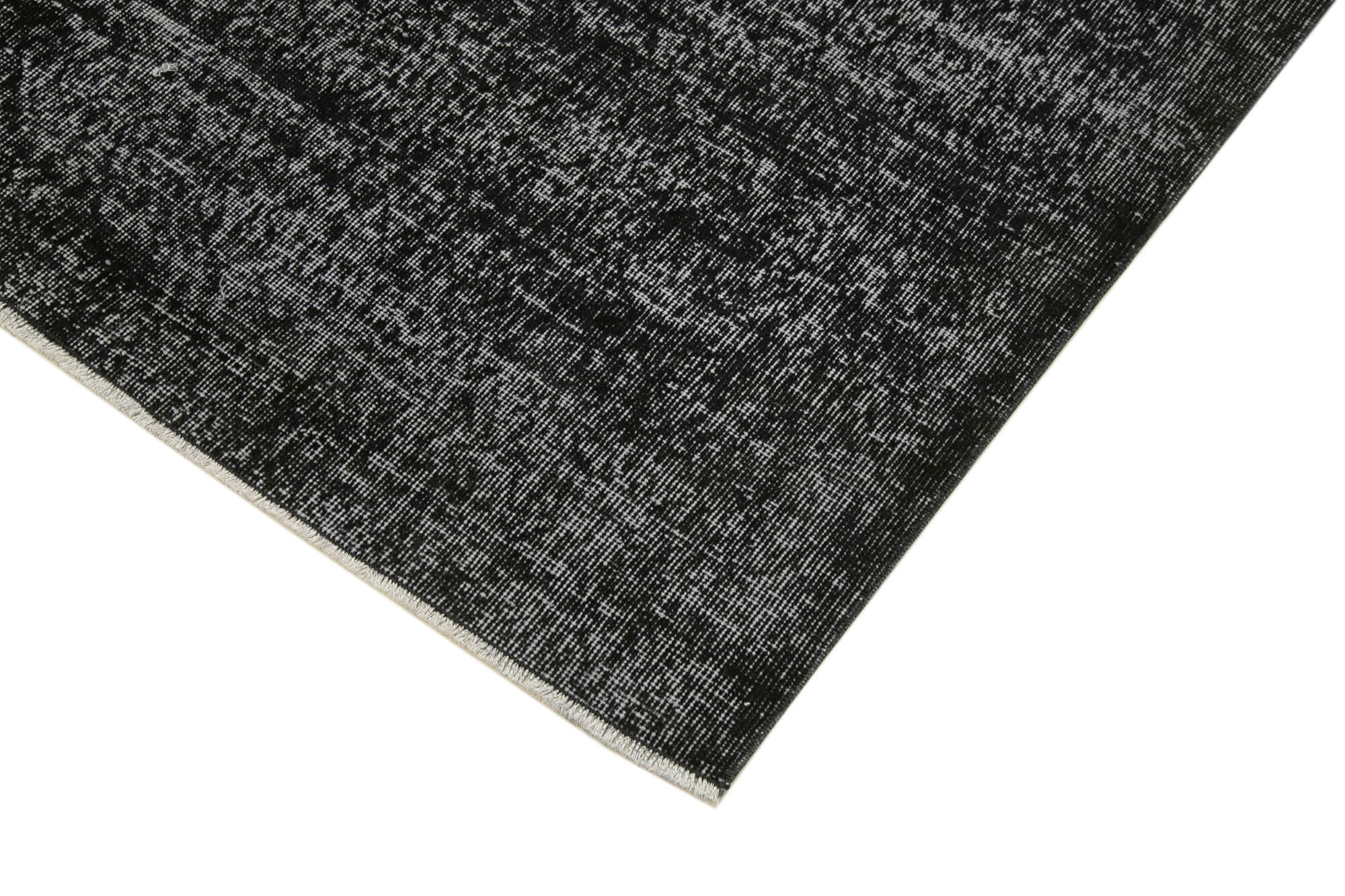 Vintage Handmade Area Rug – Overdyed Black Turkish Rug | Soft Wool & Durable Cotton Weave 4'11"x8'7"