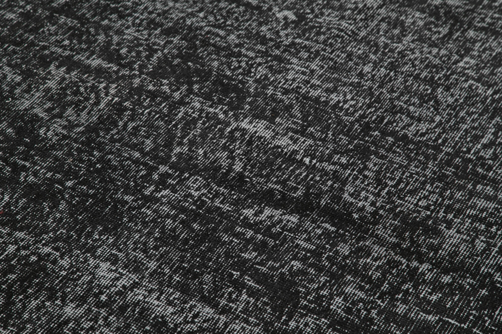 Vintage Handmade Area Rug – Overdyed Black Turkish Rug | Soft Wool & Durable Cotton Weave 4'11"x8'7"
