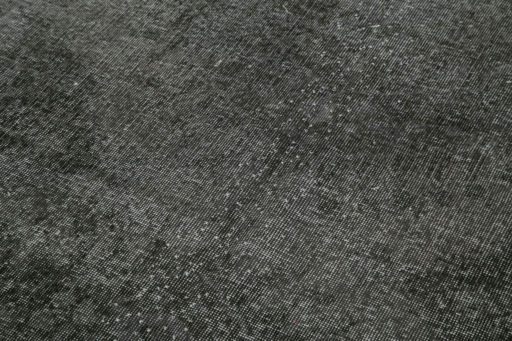 Vintage Handmade Area Rug – Overdyed Black Wool Cotton Blend Rug 4'9" x 9'7"