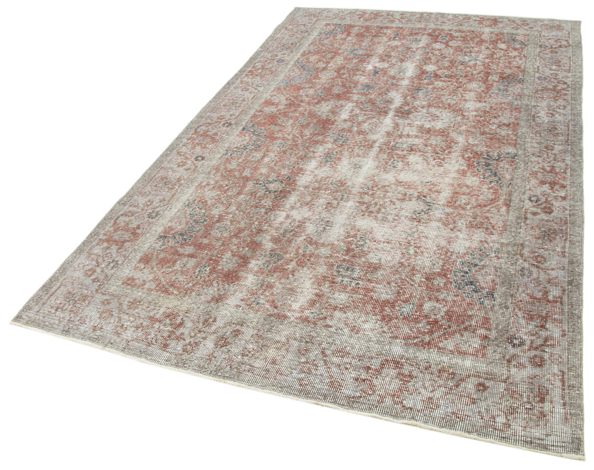 Vintage Handmade Area Rug – Overdyed Red Turkish Carpet 4'11'' x 8'8''