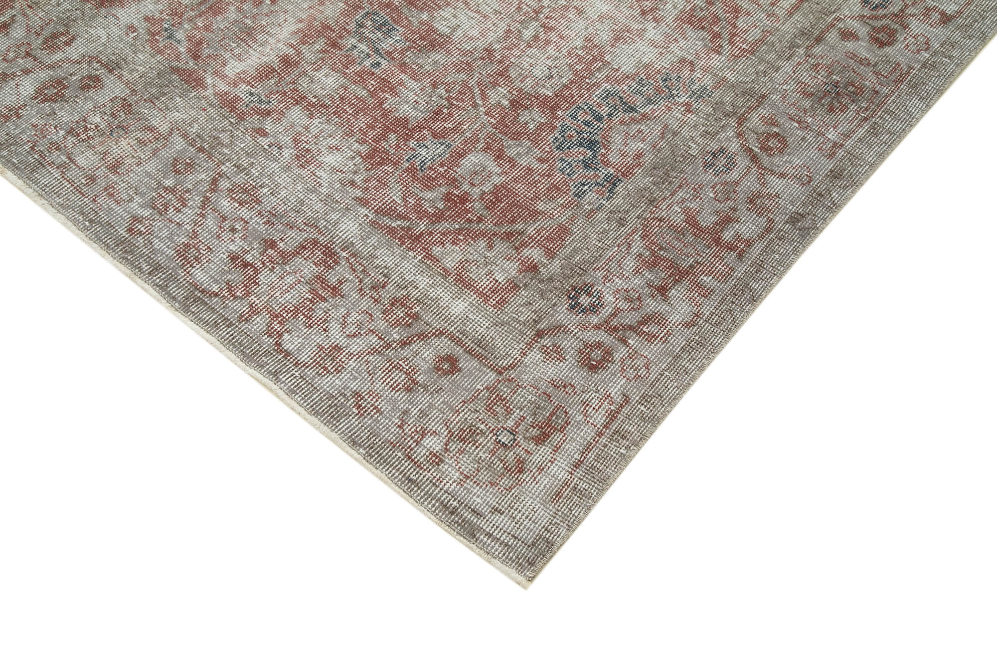Vintage Handmade Area Rug – Overdyed Red Turkish Carpet 4'11'' x 8'8''