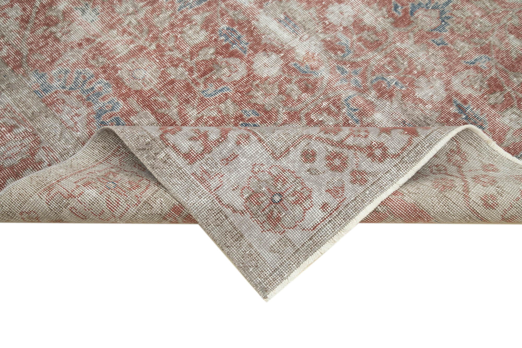 Vintage Handmade Area Rug – Overdyed Red Turkish Carpet 4'11'' x 8'8''