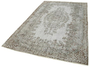 Handmade Area Rug – Overdyed Vintage Cotton Wool Carpet 5'6''x9'5'' for Living Room