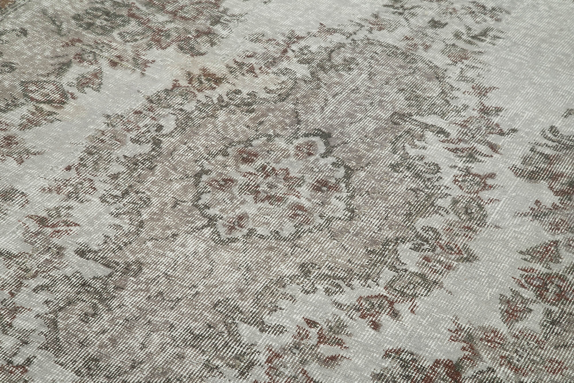 Handmade Area Rug – Overdyed Vintage Cotton Wool Carpet 5'6''x9'5'' for Living Room
