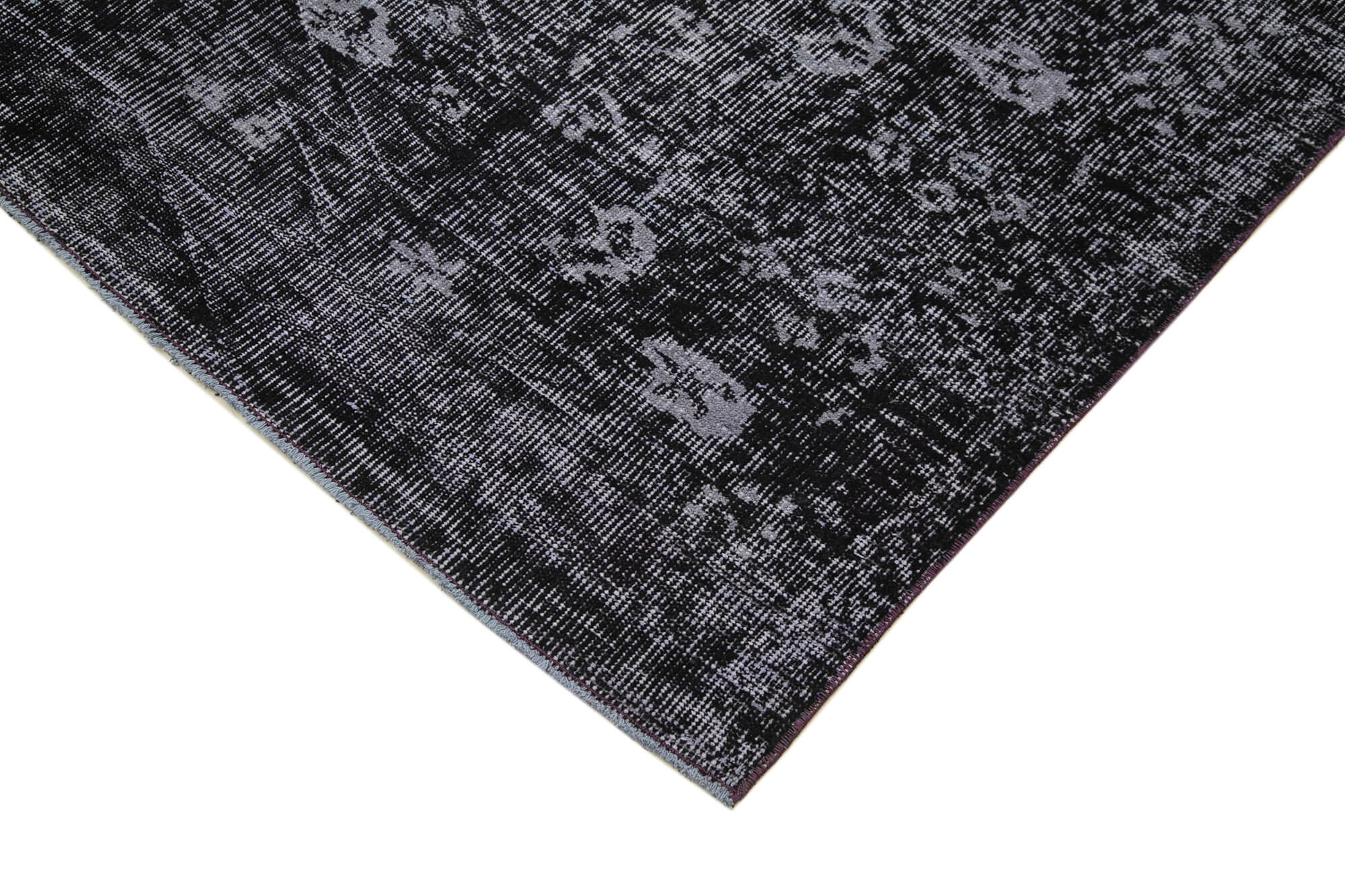 Handmade Vintage Area Rug | Antique Style Overdyed Vintage Rug with Natural Fibers 5'2''x8'9''